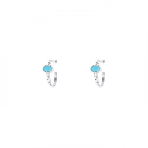 E- Earring Open Hoop Turquoise