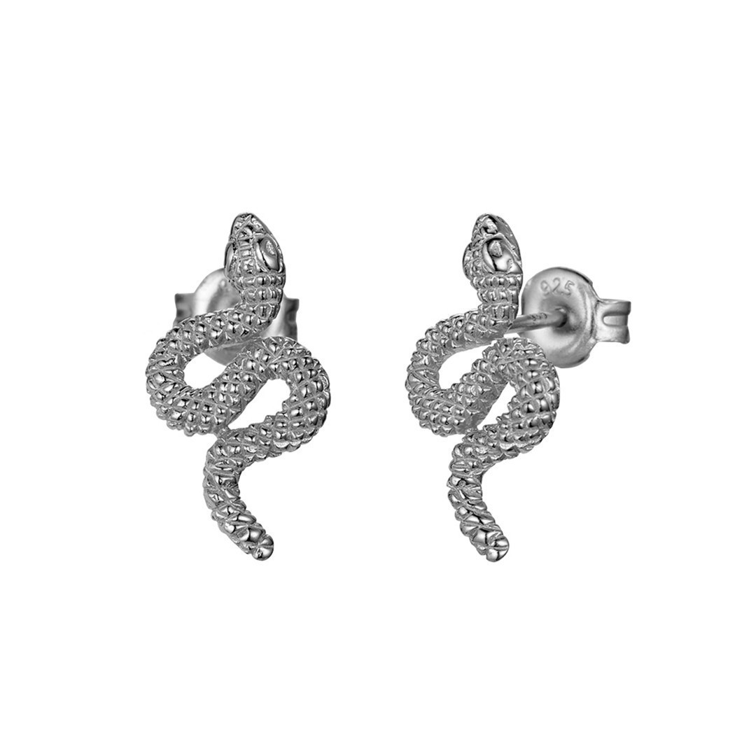 Silver Earring - Snake