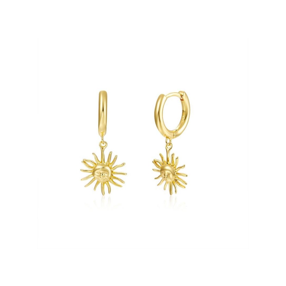 Gold Hoops Sun | GiB Jewels