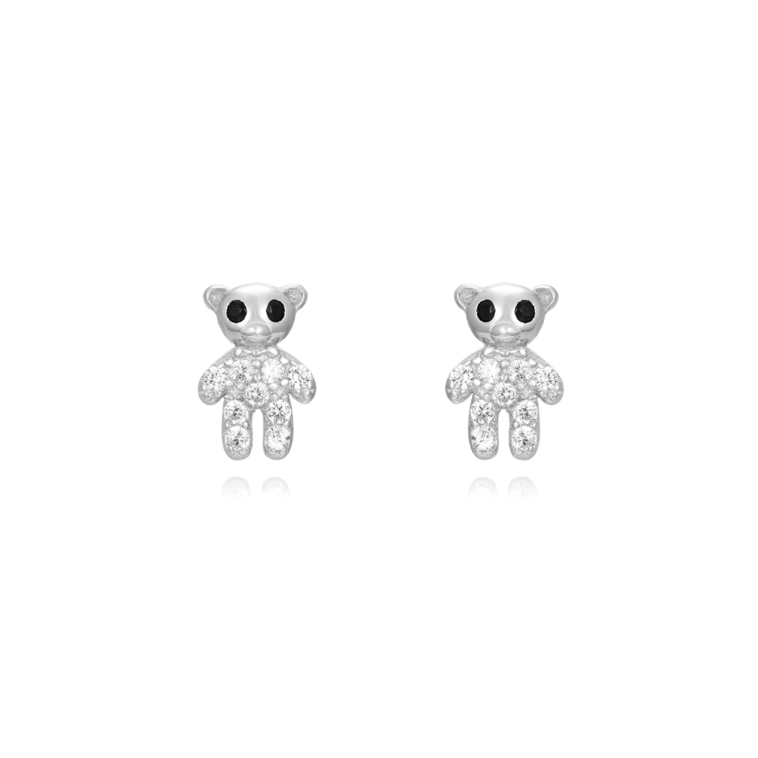Silver teddy Bear Earrings | GiB Jewels